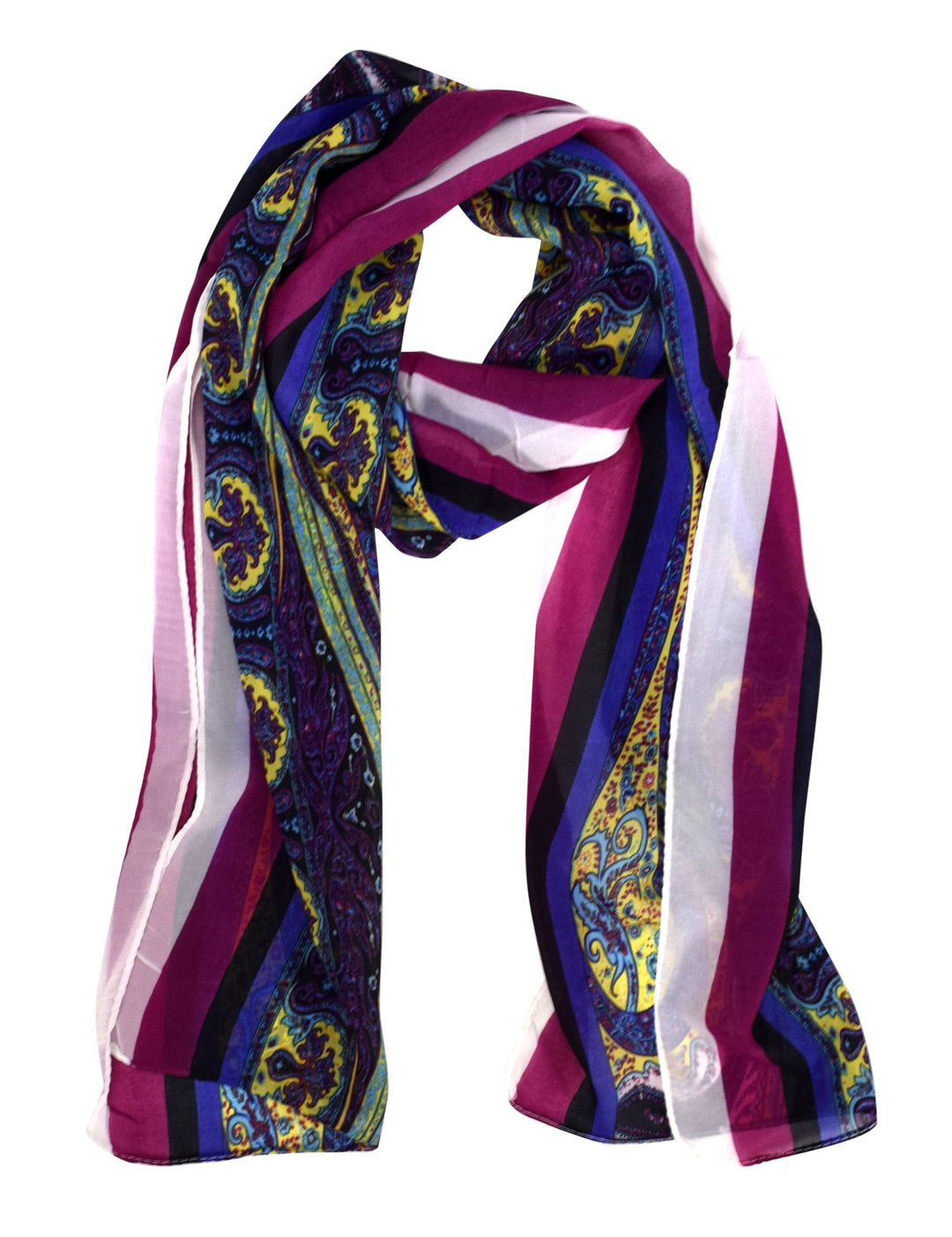 Sheer Paisley Skinny Summer Scarf