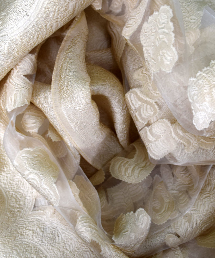 Floral Embroidered Burnout Summer Scarf