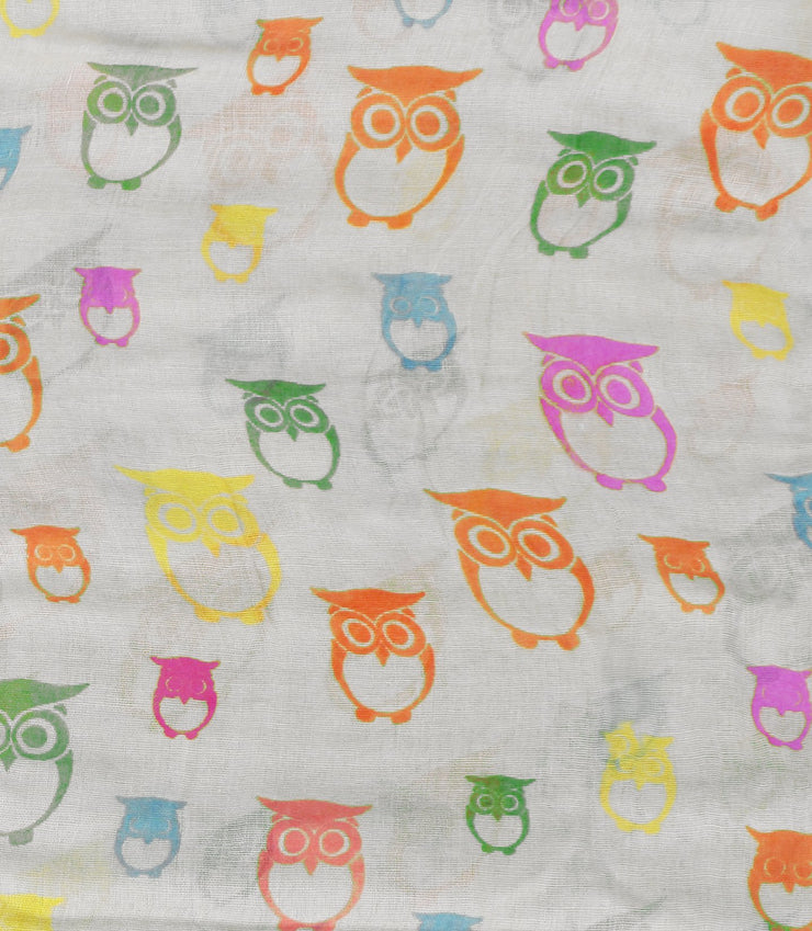 Peach Couture Stunning Colorful Lightweight Vintage Owl Print Infinity Loop Scarf