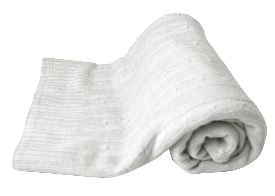 Cable Knit Cashmere Wool Throw (50x60")