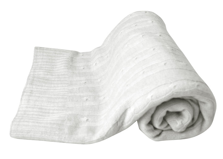 Cable Knit Cashmere Wool Throw (50x60")