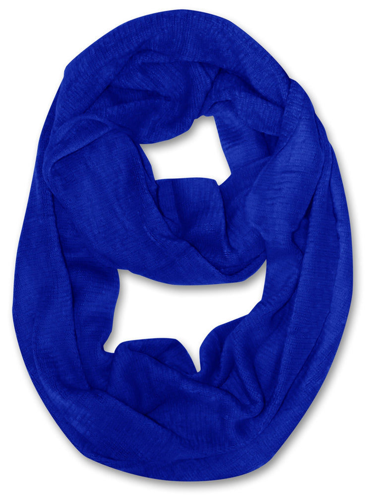 Royal Blue Peach Couture Cashmere feel Gorgeous Warm Two Toned Infinity loop neck scarf snood