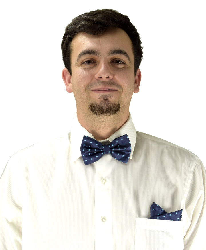 Mens Pre-tied Adjustable Tuxedo Bow Tie Cufflinks Pocket Square Set