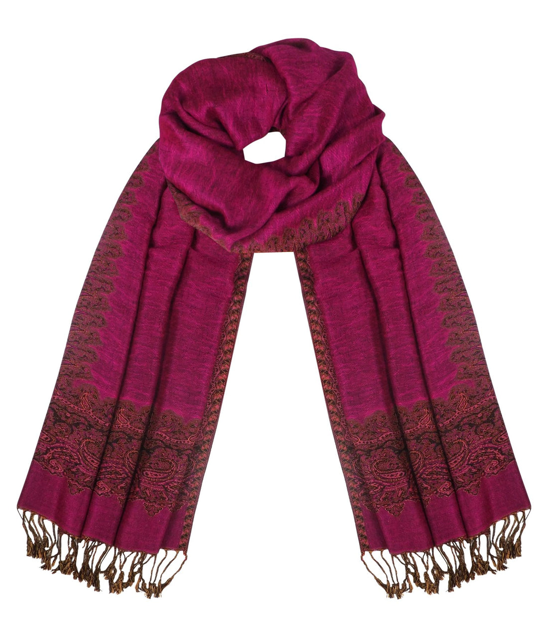 Reversible Jacquard Paisley Pashmina Shawl