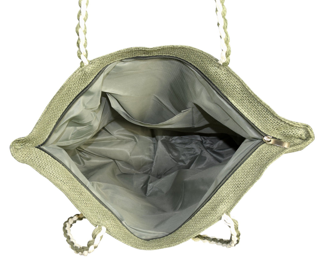 Floral Jute Multipurpose Shoulder Bag