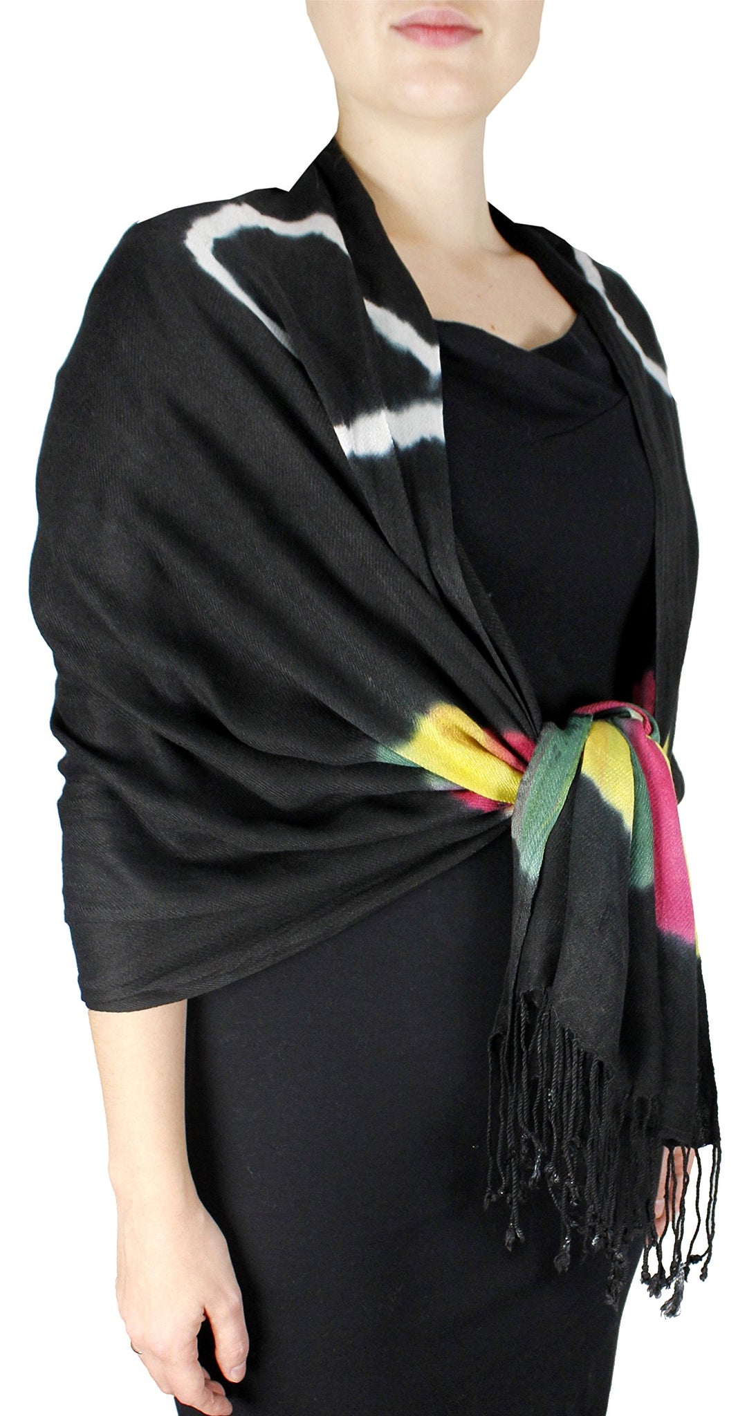 A3678-TieDye-Pashmina-BlackRainbow-JG