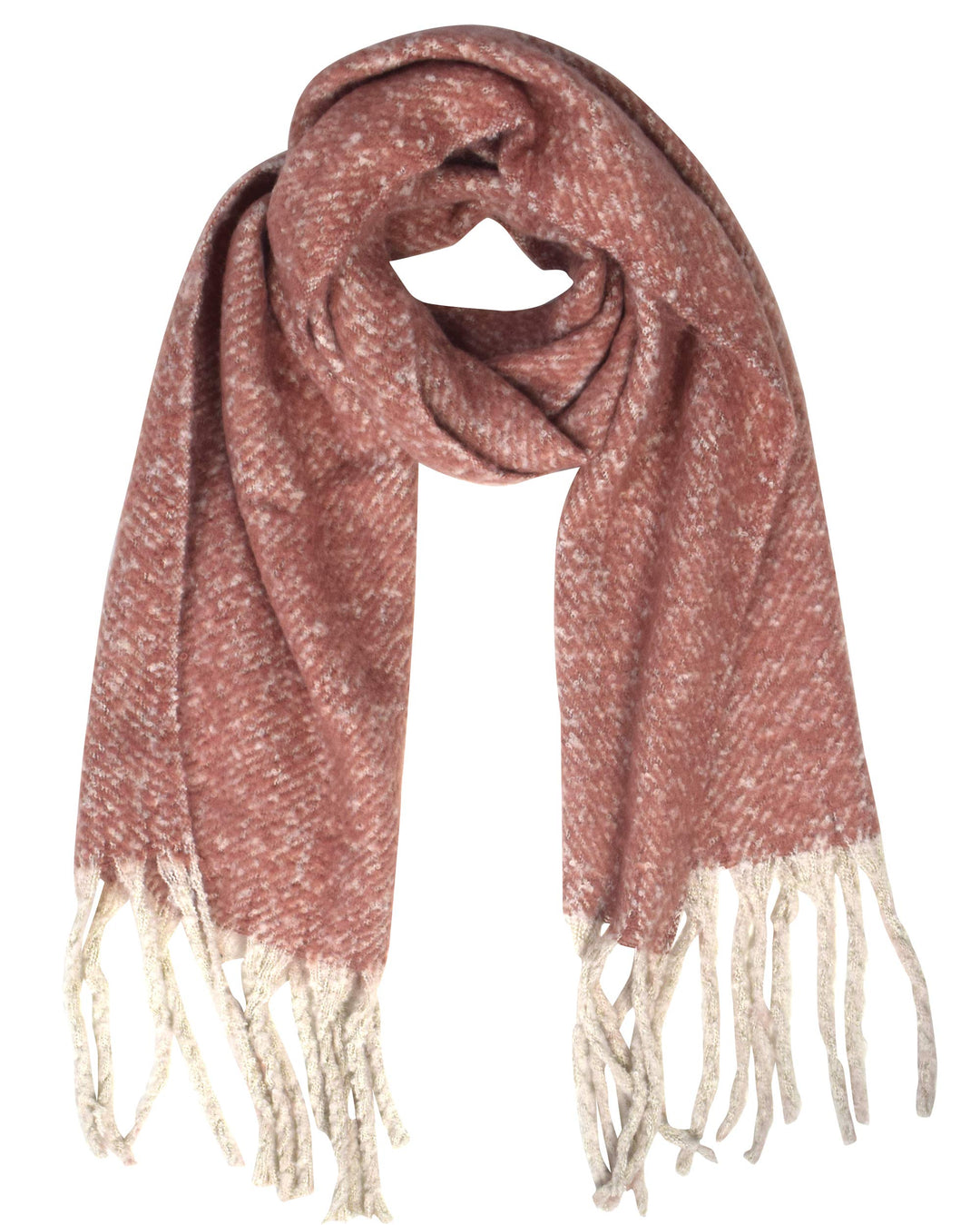 Winter Soft and Warm Cashmere Feel Tasseled Knitted Chunky Wrap Scarf Mustard