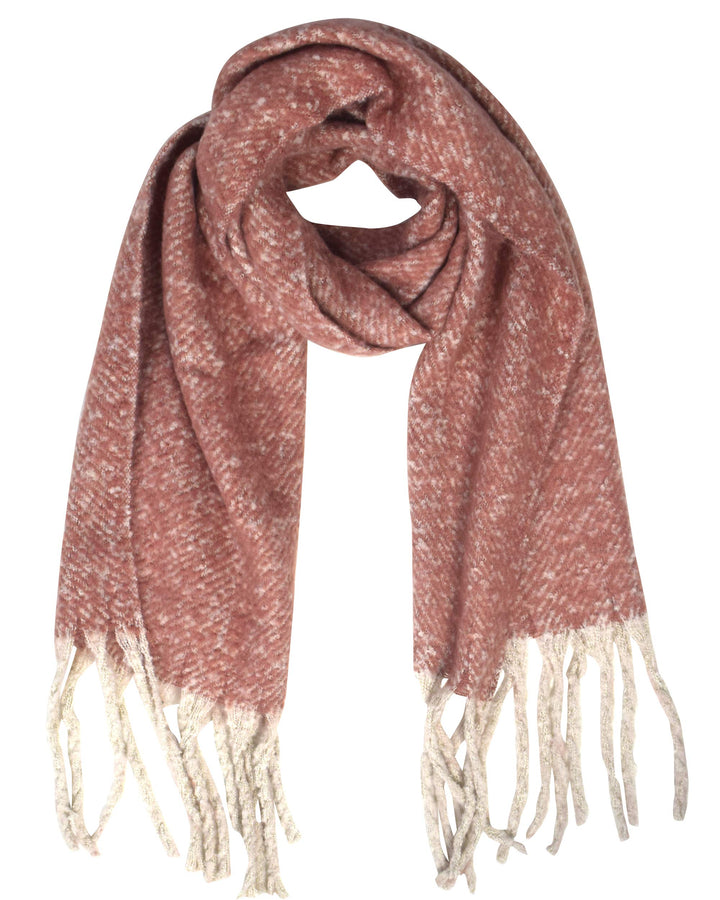 Winter Soft and Warm Cashmere Feel Tasseled Knitted Chunky Wrap Scarf Mustard