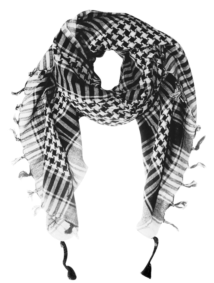 Shemagh-Unisex-Scarf-White/BLK-FBA-PNC