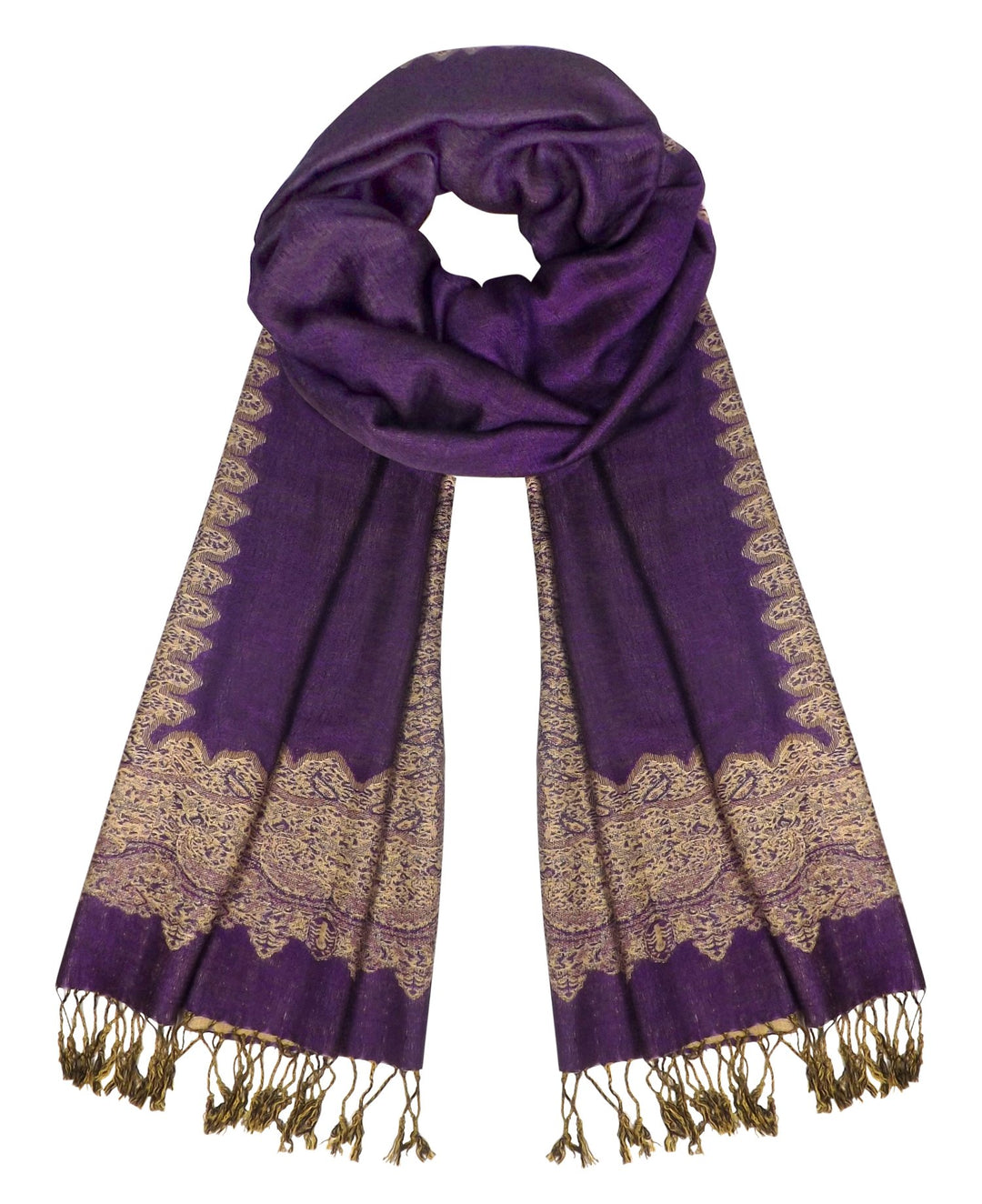 Reversible Jacquard Paisley Pashmina Shawl
