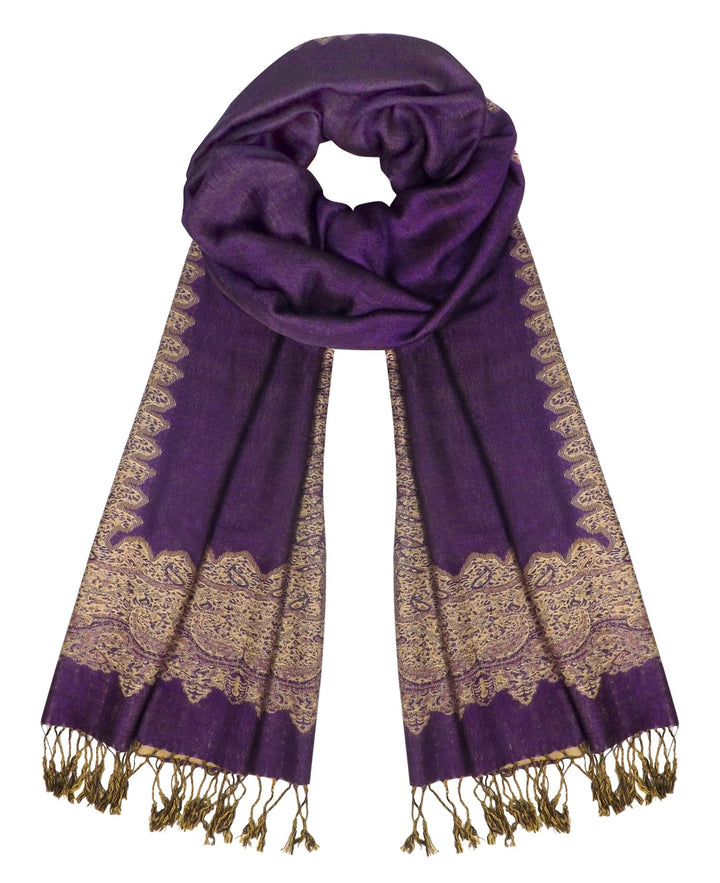 Reversible Jacquard Paisley Pashmina Shawl
