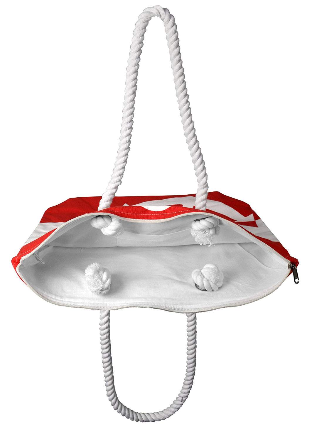 Anchor Print Cotton Canvas Beach Tote