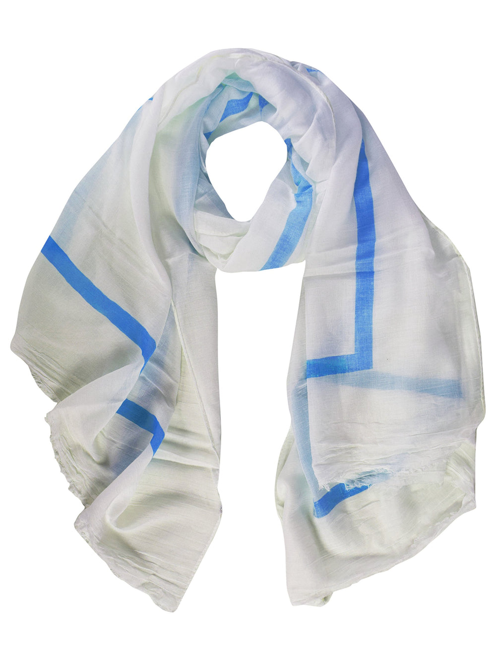 Lightweight cotton blend scarf shawl in a neutral solid color.