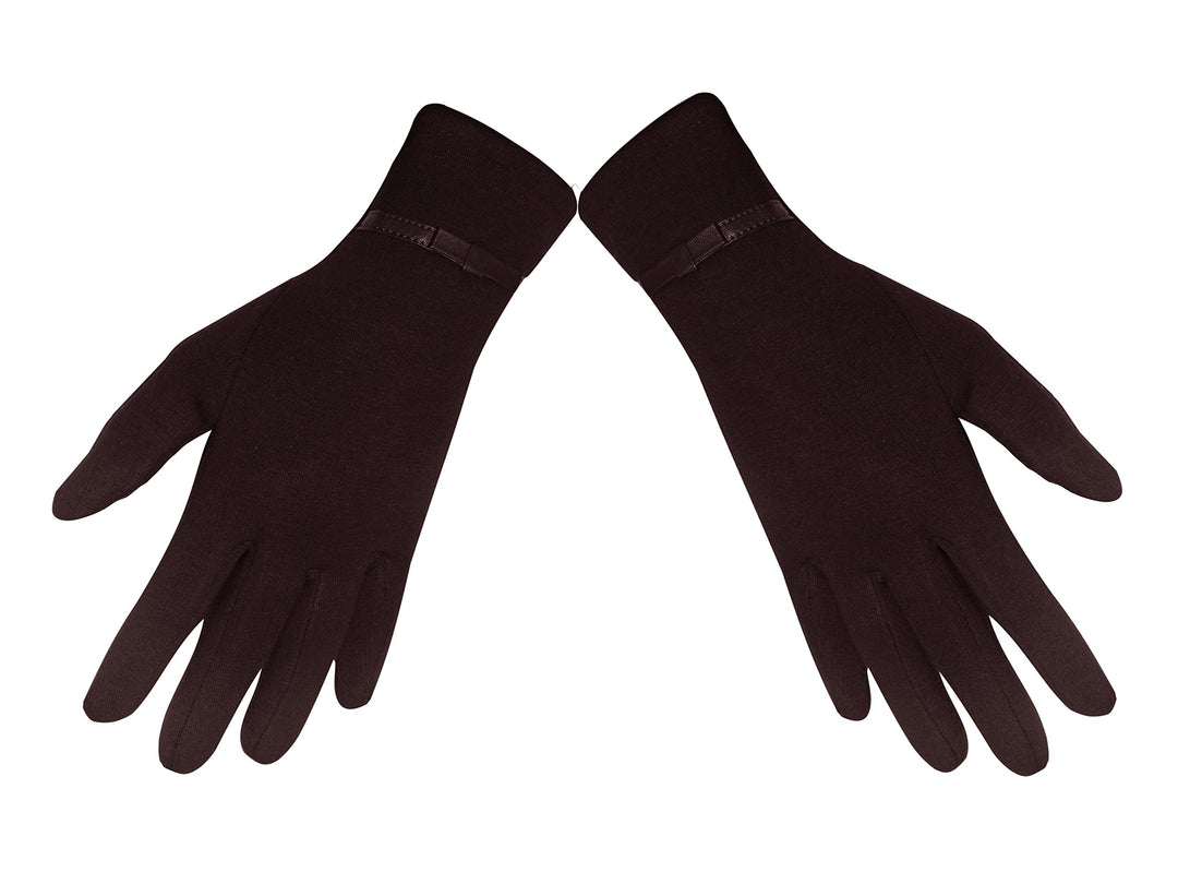 Womens Touch Screen Fleece Lined Belted Winter Gloves Warm Wear Belted Brown, One Size