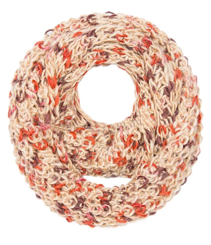 Peach Couture Multi Color Hand Knit Chunky Infinity loop Scarves extreme warmth