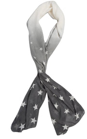 Exclusive Womens Vibrant Patriotic Fading Star Print Light Scarf