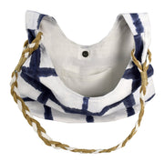 Cotton Canvas Rope Accent Handle Hobo Bags Beach Boat Bags