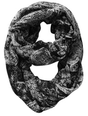 Peach Couture Goddess Paisley Infinity Loop Scarf