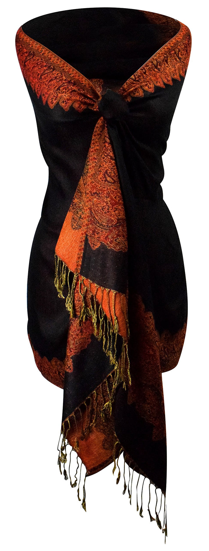 Reversible Jacquard Paisley Pashmina Shawl