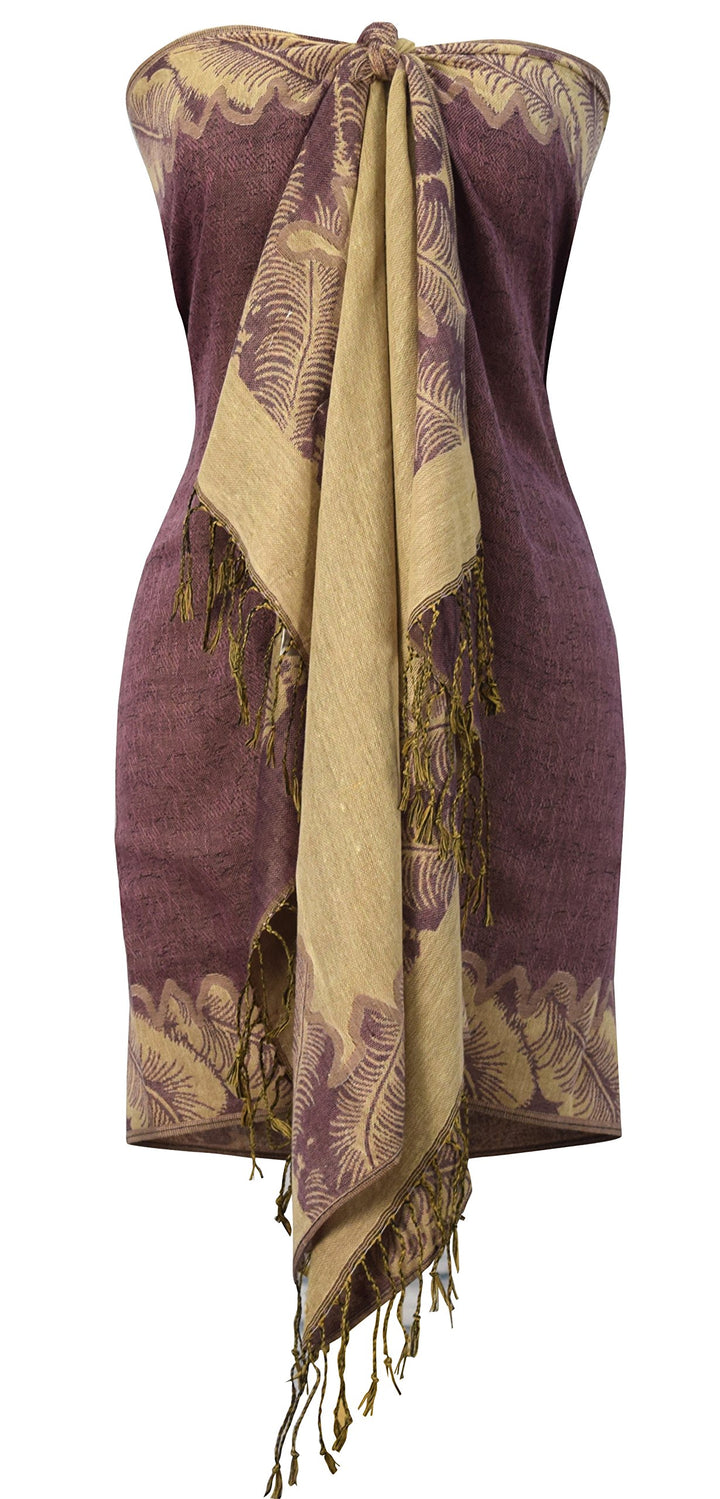 Reversible Jacquard Paisley Pashmina Shawl