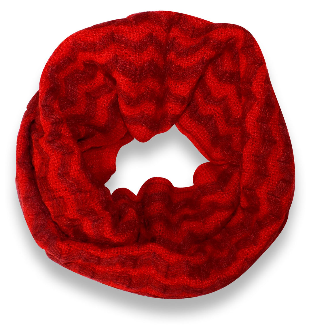 Tan Charming Classic Knit Chevron Infinity Loop Scarves