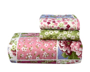 Couture Home Collection Bright Fun Bohemian Style Patchwork Quilt Set Coverlet Bedspread 3 Piece Set