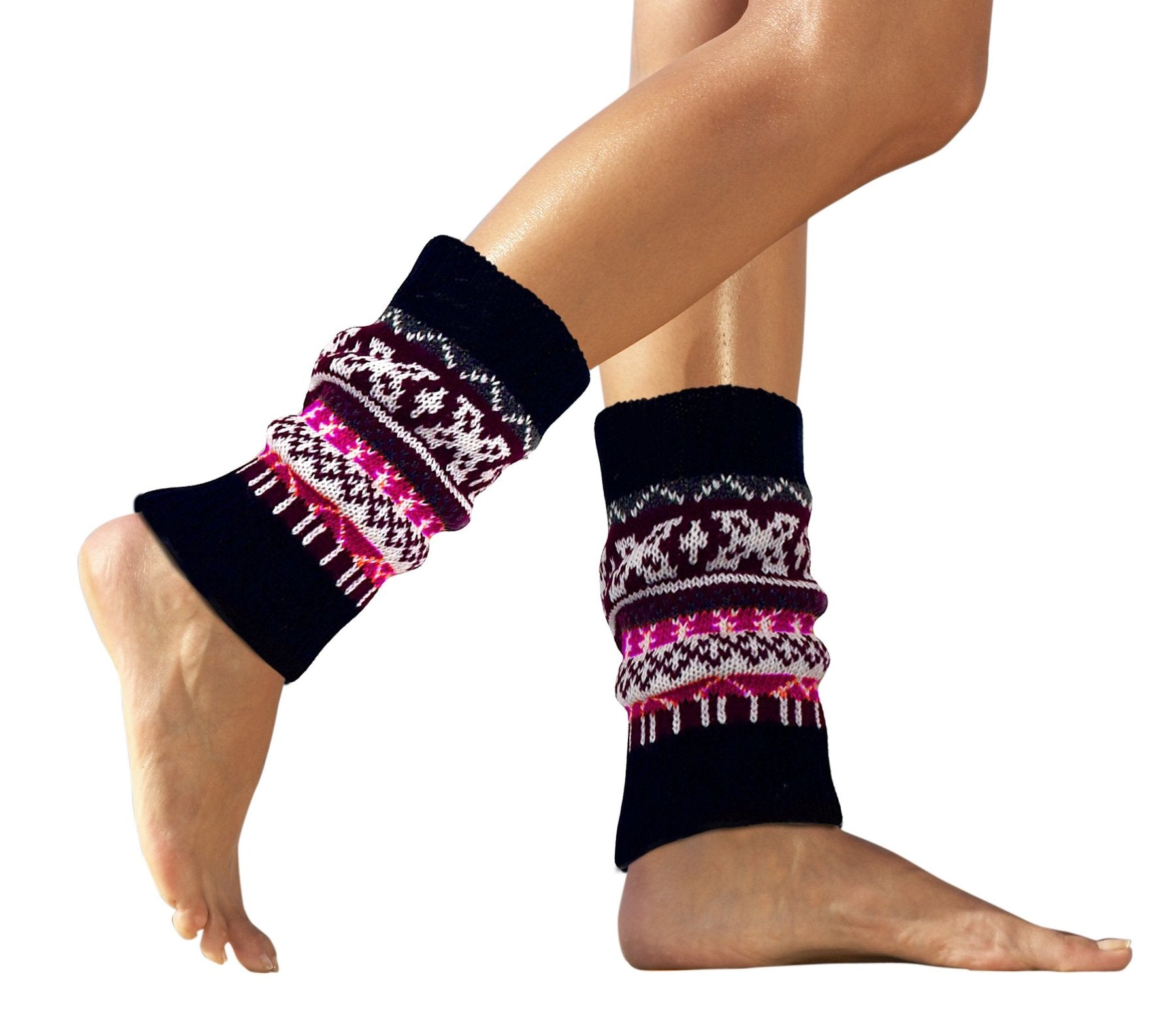 Cozy Soft Adjustable Knitted Winter Leg Warmers with Cute Buttons
