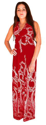 Paisley Knotted Sleeveless Maxi Dress Beach Dress Evening Dress