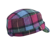 Plaid Cashmere Feel Insulated Cadet Hat and Scarf Set