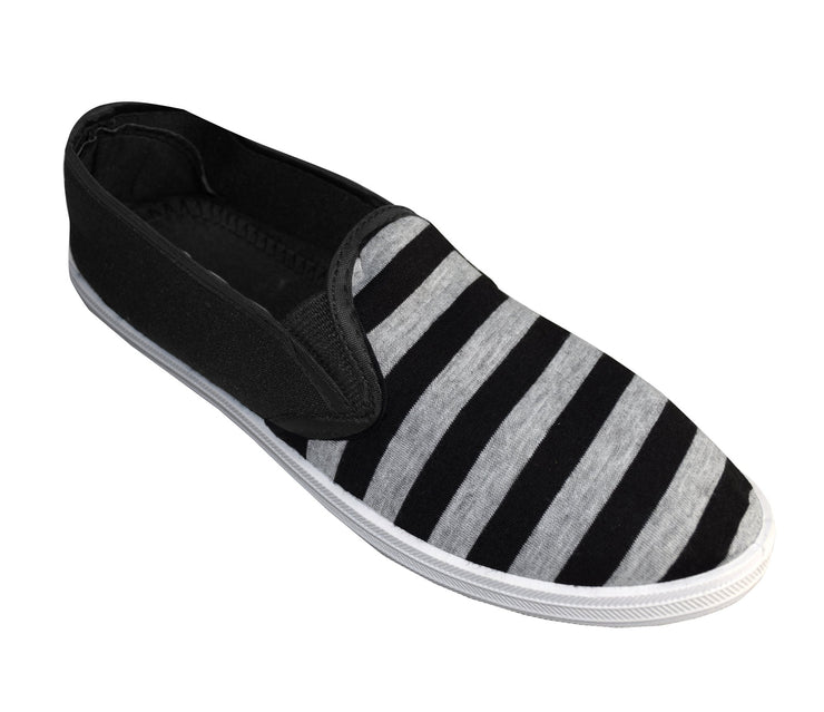 Striped Casual Summer Breathable Tennis Slip On Loafer Sneaker Shoes