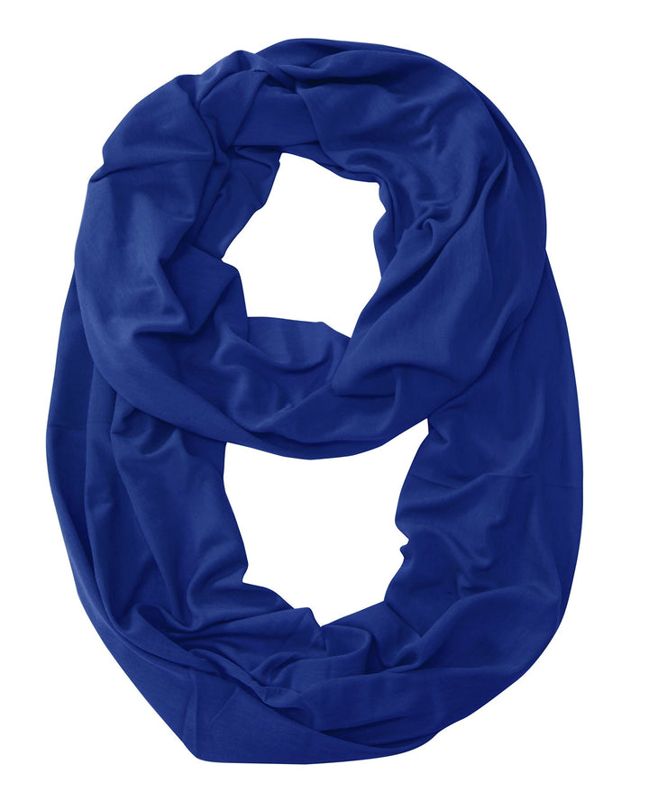 Royal Blue Peach Couture All Seasons Jersey Woven Cotton Infinity Loop Scarf