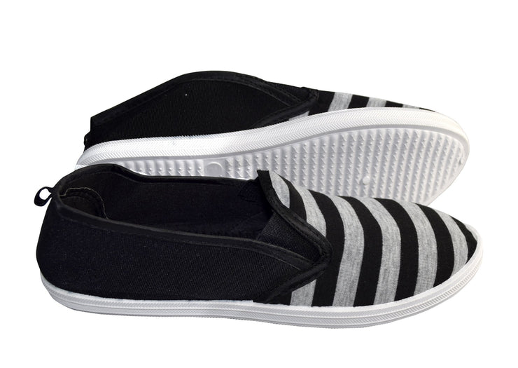 Striped Casual Summer Breathable Tennis Slip On Loafer Sneaker Shoes