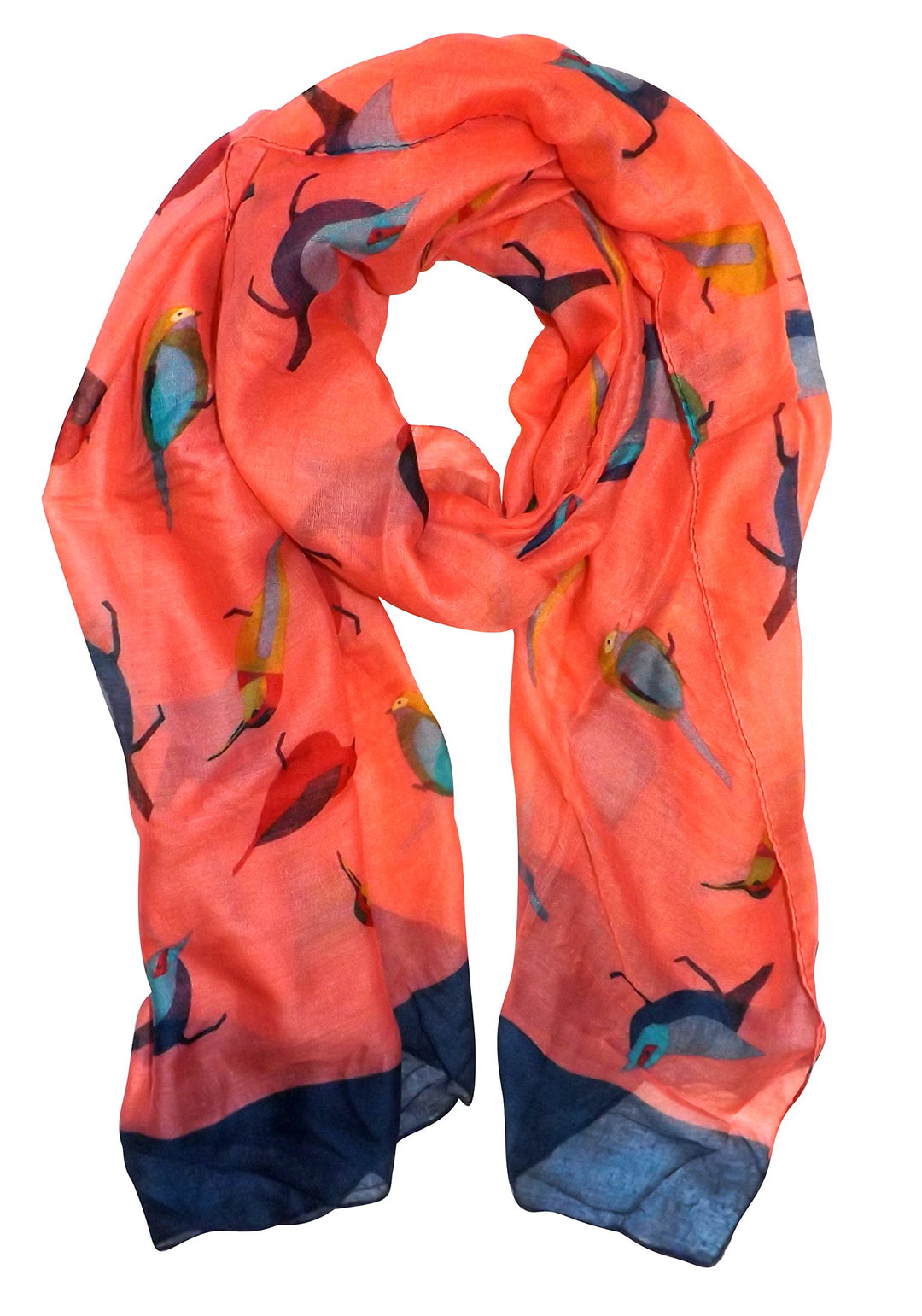 Pretty Vintage Finch Bird All-Over Print Light Sheer Scarf