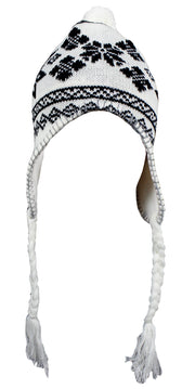 Fleece Lined Tribal Snowflake Knit Kids Trooper Trapper Winter Hat