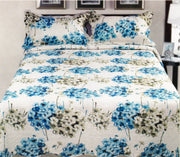 Couture Home Collection 100 % Cotton Fill Super Soft Elegant Multi Pattern Floral Design Reversible Cozy All Seasons Quilt Set