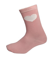 Soft and Cozy Comfortable Soft Cute Hearts Print 5 Pack Crew Socks