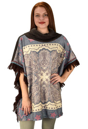 Bohemian Fashion Cowl Neck Winter Ponchos Sweaters Pullovers