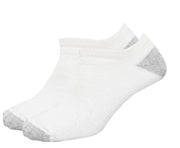 Hanes Boy's No Show Reinforced Heel and Toe Value 6 pack (White, Size 3-9)