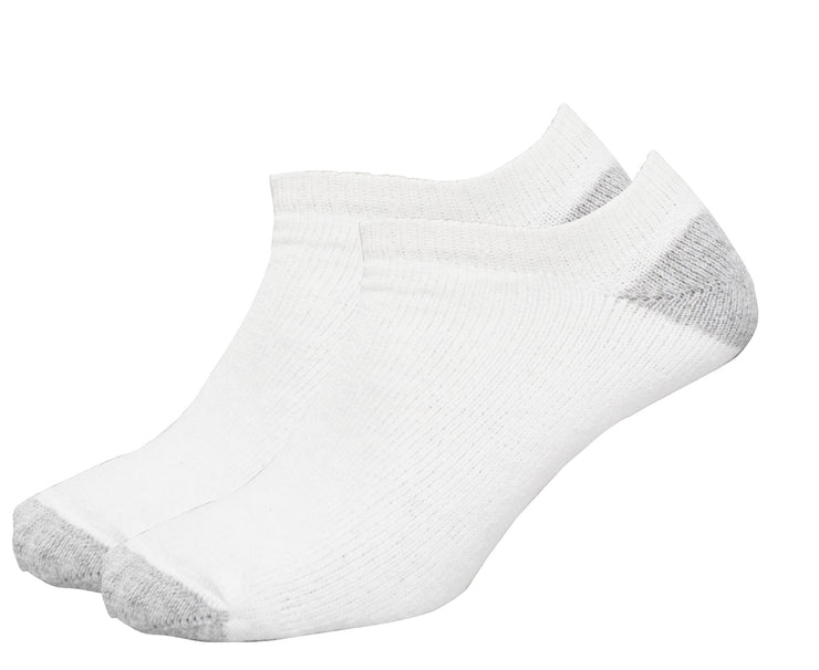 Fruit of the Loom Men's Value 10 Pack Low Cut Socks, size 6-12 (Large), White/Gray