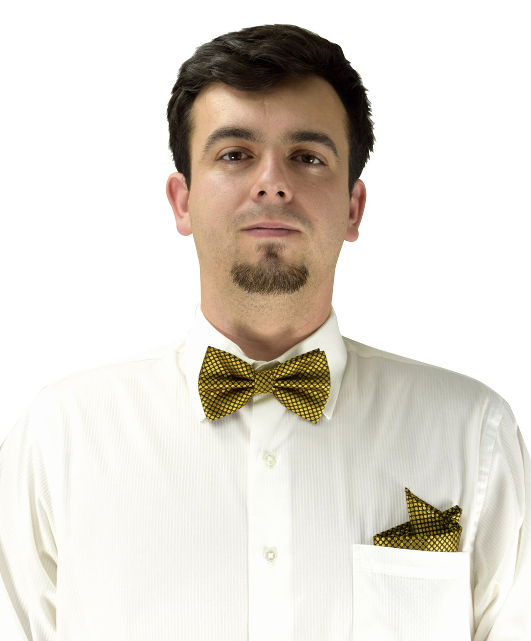 Mens Pre-tied Adjustable Tuxedo Bow Tie Cufflinks Pocket Square Set