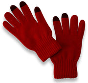 Unisex Warm Knitted Texting Gloves for Iphone Android Smart phones Touch screens Red