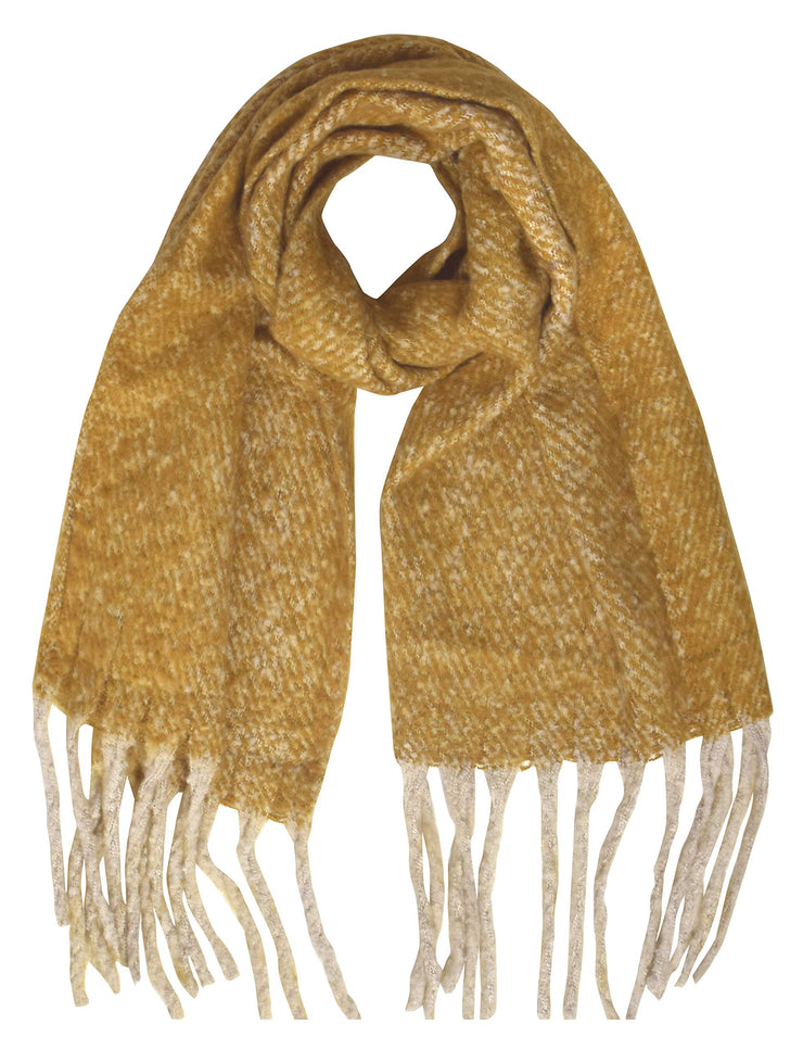 Winter Soft and Warm Cashmere Feel Tasseled Knitted Chunky Wrap Scarf