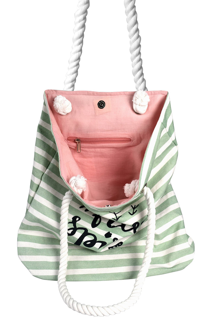 Rope Handle Cotton Canvas Tote Bag