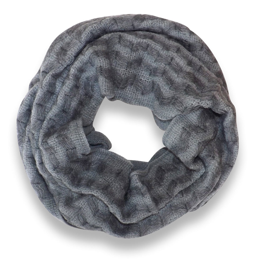 Tan Charming Classic Knit Chevron Infinity Loop Scarves