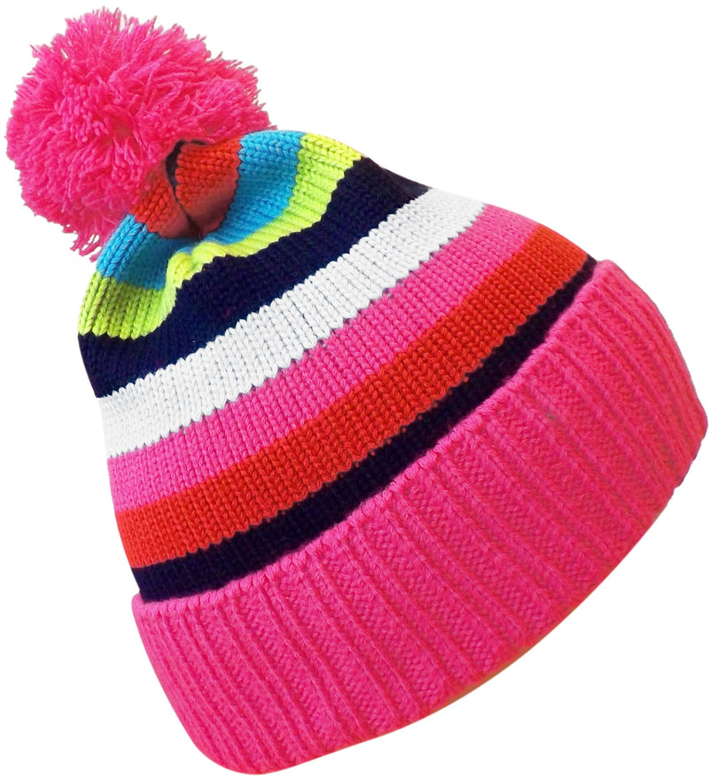 A3375-Vibrant-Striped-Pink-Kids-Hat-MRC