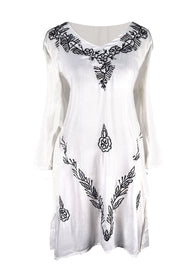 A9616-Sqin-Embroidered-Dress-White-M-AJ