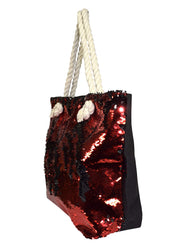 Large Dazzling Sequin Handbag Fashion Glitter Shoulder Shopping Travel Bag