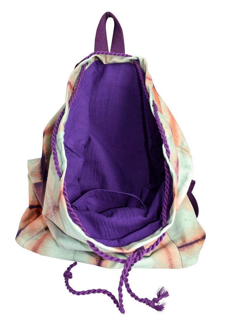 Cotton Canvas Drawstring Bags Cinch Backpacks with Straps