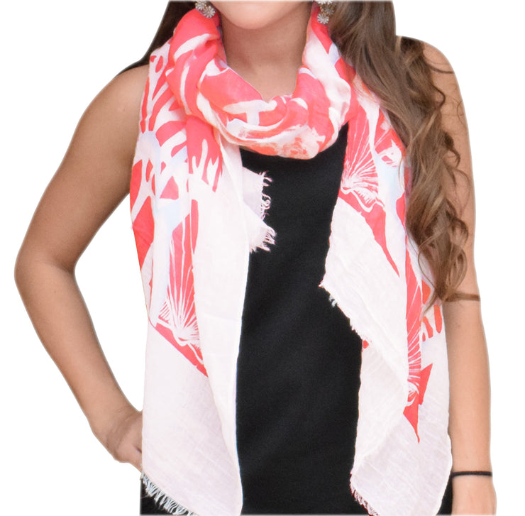 A5182-Nautical-Shell-Scarf-Coral-KL