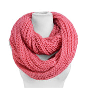 Peach Couture Hand Made Thick Chunky Knit Infinity loop Scarves in Warm Colors